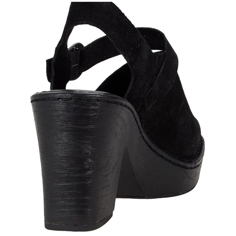 Born Women's Devlyn Black Distressed Suede Platform Boho Chic Clogs Size 9M - Picture 3 of 11